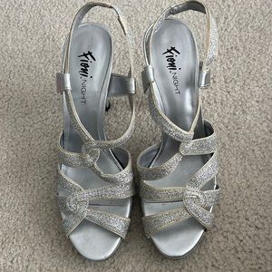 Silver Sparkly Nina heels